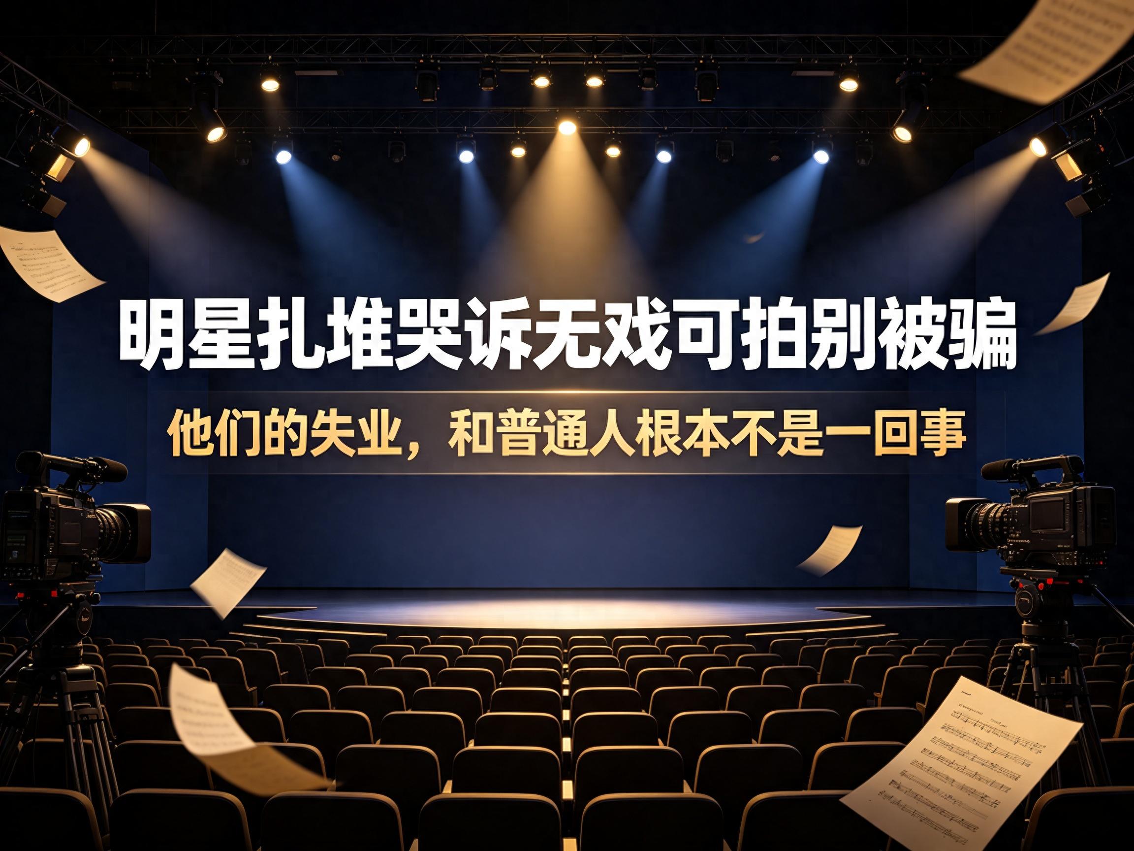 明星扎堆哭诉无戏可拍别被骗：人类的悲欢并不相通
