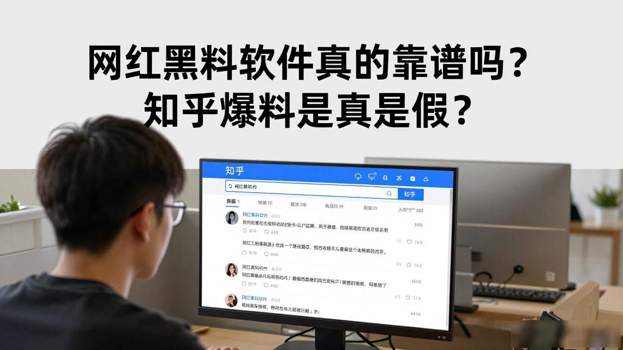 网红黑料软件真的靠谱吗？知乎爆料是真是假？